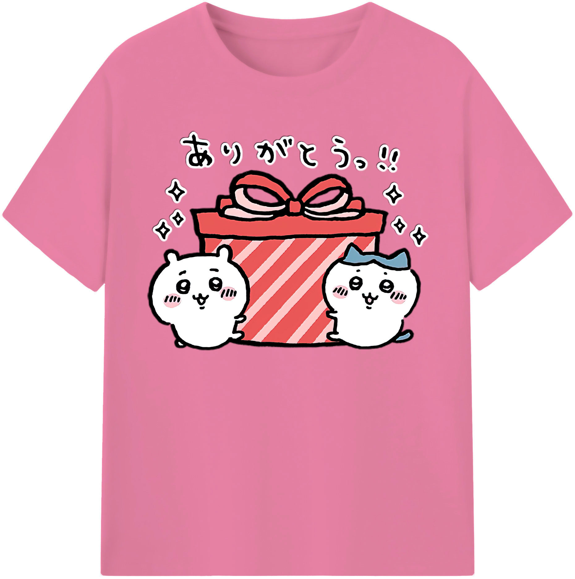 （画像用） ちいかわ ハチワレ Chii-kawa hachiware 綿100％半袖Tシャツ（フロントプリント）